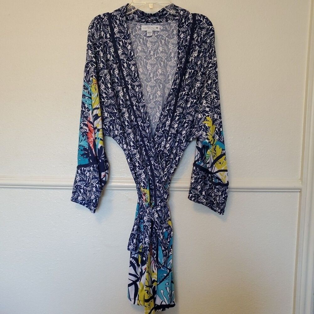 In Bloom by‎ Jonquil Women's Floral Wrap Robe Multicolor Size M/L